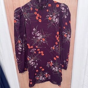 Reformation Aude Mini Dress with Floral Design (S)